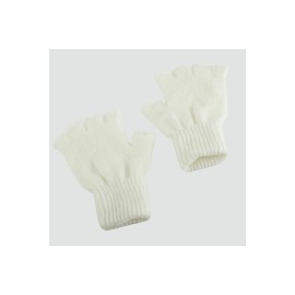 Kesik Uçlu Eldiven-Beyaz
