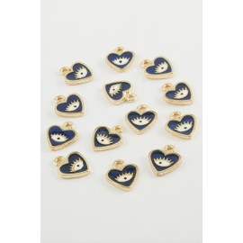 Göz Kalp Kolye Ucu Aparatı 1 Adet-Lacivert