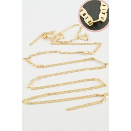 6 mm Oval Zincir 1 metre-Sarı