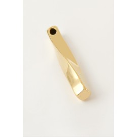 Burgulu İsim Yazılabilir Çelik Kolye Ucu 0,5X4 cm-Sarı