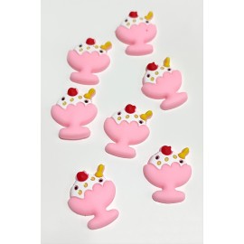 Dondurma Silikonlu Figür 1 Adet-Pembe