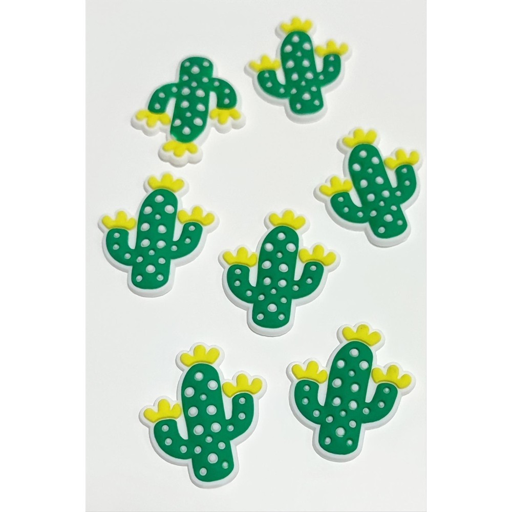 Kaktüs Silikonlu Figür 1 Adet-Yeşil