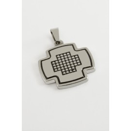 Çelik Kolye Ucu 2 cm-Gümüş Rengi