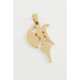 Balta Çelik Kolye Ucu 4 cm-Sarı