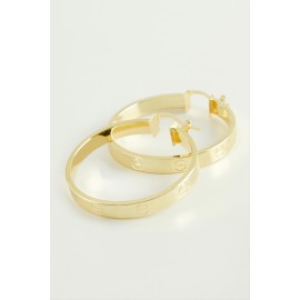 Crt Halka Küpe 4,5 cm-Sarı