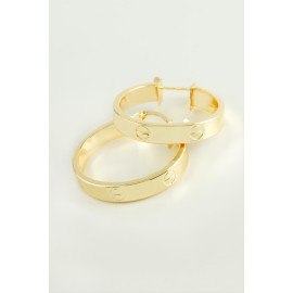 Crt Halka Küpe 3 cm-Sarı