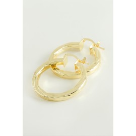 Ezme Halka Küpe 3 cm-Sarı