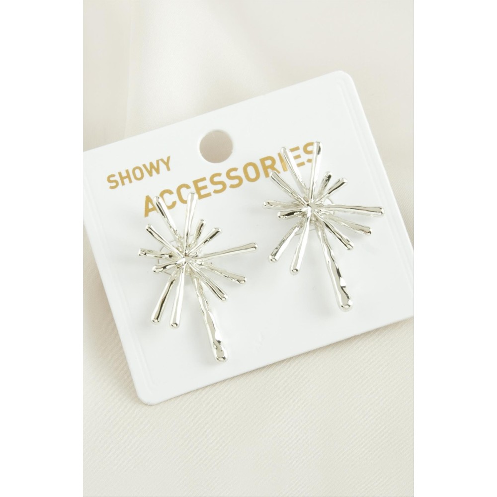 Ağaç Trend Metal Küpe-Gümüş Rengi