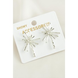 Ağaç Trend Metal Küpe-Gümüş Rengi