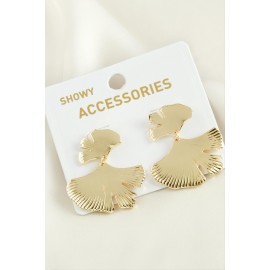 Çiçek Trend Metal Küpe-Sarı