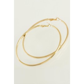 Ezme Halka Küpe 6 cm-Sarı