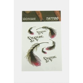 Yaprak Tattoo Dövme Sticker-Beyaz