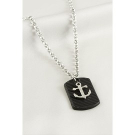 Çapa Erkek Kolye-Gümüş Rengi