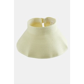 Cırtcırtlı Hasır Plaj Şapkası-Kahverengi