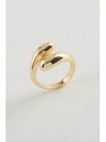 Oval Metal Yüzük-Sarı