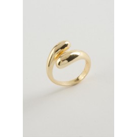 Oval Metal Yüzük-Sarı