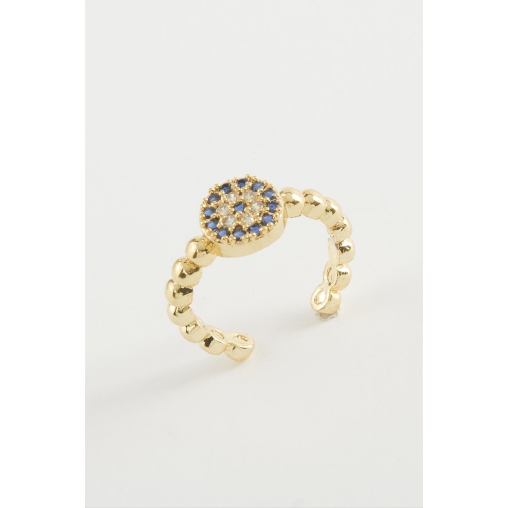 Nazar Taşlı Yüzük-Gümüş Rengi