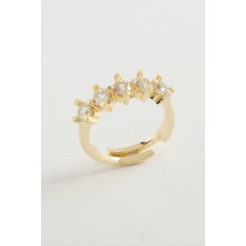 Beştaş Zirkon Taşlı Yüzük-Gümüş Rengi