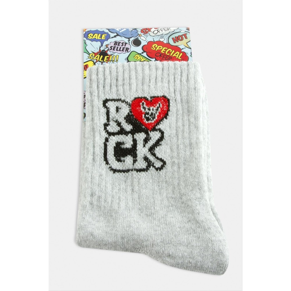 Kolej Çorap 8X28-Gri