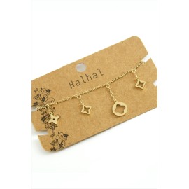 Çiçek Lüks Çelik Halhal-Sarı