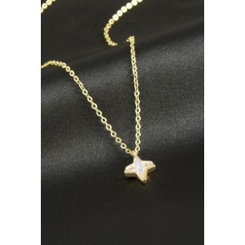 Çiçek Cam Kolye-Sarı