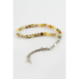 Akik Doğaltaş Tesbih 8 mm-Sarı