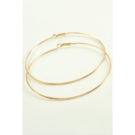 Ezme Çizgili Metal Halka Küpe 8-9-10 cm-9 cm