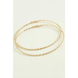 Burgulu Metal Halka Küpe 8-9-10 cm-8 cm