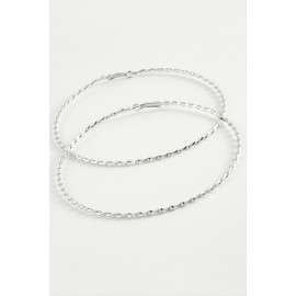 Burgulu Metal Halka Küpe 8-9-10 cm-9 cm