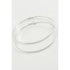 Burgulu Zikzak Metal Halka Küpe 8-9-10 cm-10 cm