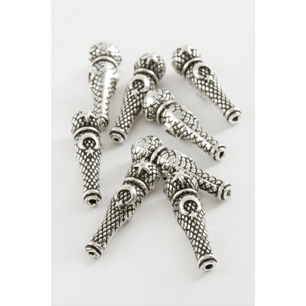 Ay Yıldız Tesbih İmame Aparatı 50 Gram-Gümüş Rengi