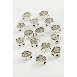 Çizgili Kalın Tesbih Ara Aparatı 50 Gram-Gümüş Rengi