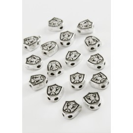 Çift Başlı Kartal Tesbih Ara Aparatı 50 Gram-Gümüş Rengi