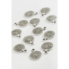 1,8 cm Tuğra Para Tesbih Aparatı 50 Gram-Gümüş Rengi