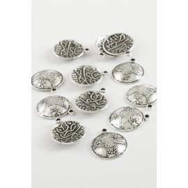 1,5 cm Tuğra Tesbih Aparatı Küçük 50 Gram-Gümüş Rengi