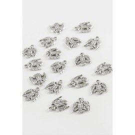 Çifft Başlı Kartal Tesbih Aparatı 50 Gram-Gümüş Rengi