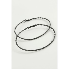 Burgulu Metal Halka Küpe 8-9-10 cm-8 cm