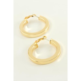 Ezme Halka Küpe 3 cm-Sarı