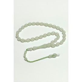 Fosfor Plastik Tesbih 8X11 mm-Fosfor Yeşil