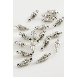 Çizgili Tesbih Püskül Ara Aparatı 50 Gram-Gümüş Rengi