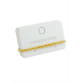 Çelik Yazılı Küpe Kartı 100 Adet-Beyaz