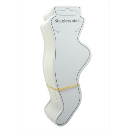 Çelik Yazılı Kalın Halhal Kartı 100 Adet-Beyaz