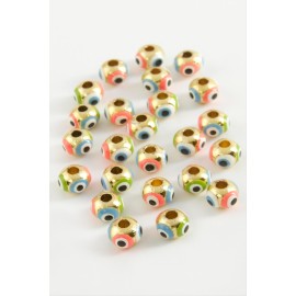 Nazar Mineli Bileklik ve Kolye Ucu Aparatı 1 Adet-Pembe