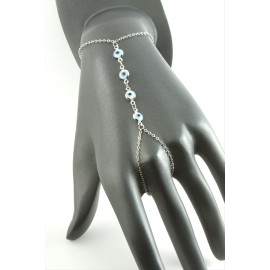 Yuvarlak Taşlı Çelik Şahmeran-Gümüş Rengi