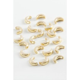 Hilal Tek Kulp Mineli Bileklik ve Kolye Ucu Aparatı 1 Adet-Sarı