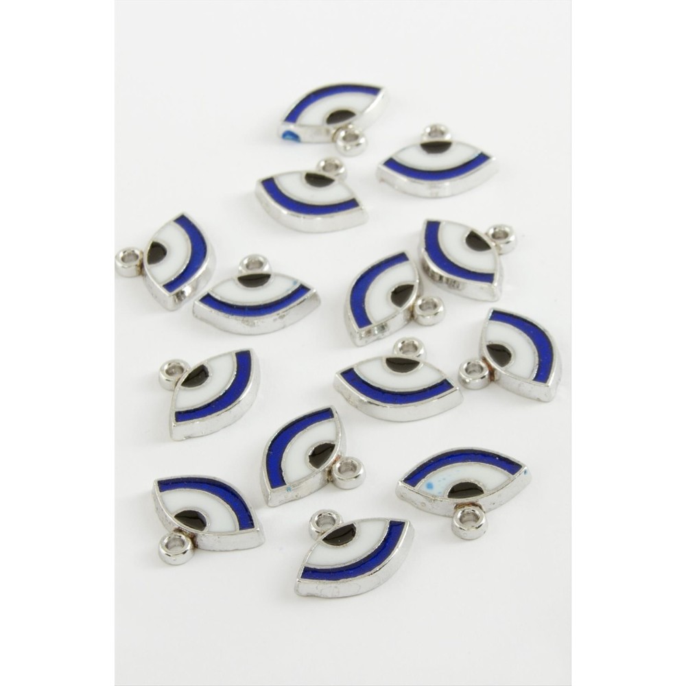 Göz Tek Kulp Mineli Bileklik ve Kolye Ucu Aparatı 1 Adet-Lacivert