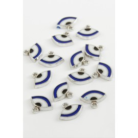 Göz Tek Kulp Mineli Bileklik ve Kolye Ucu Aparatı 1 Adet-Lacivert