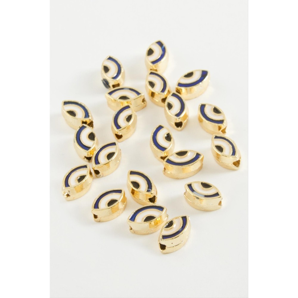 Göz Mineli Bileklik ve Kolye Ucu Aparatı 1 Adet-Mavi