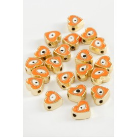 Kalp Göz Mineli Bileklik ve Kolye Ucu Aparatı 1 Adet-Lacivert