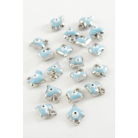 Kalp Tek Kulplu Mineli Bileklik ve Kolye Ucu Aparatı 1 Adet-Beyaz